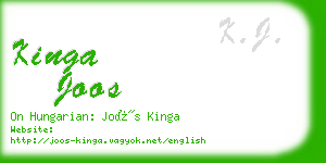kinga joos business card